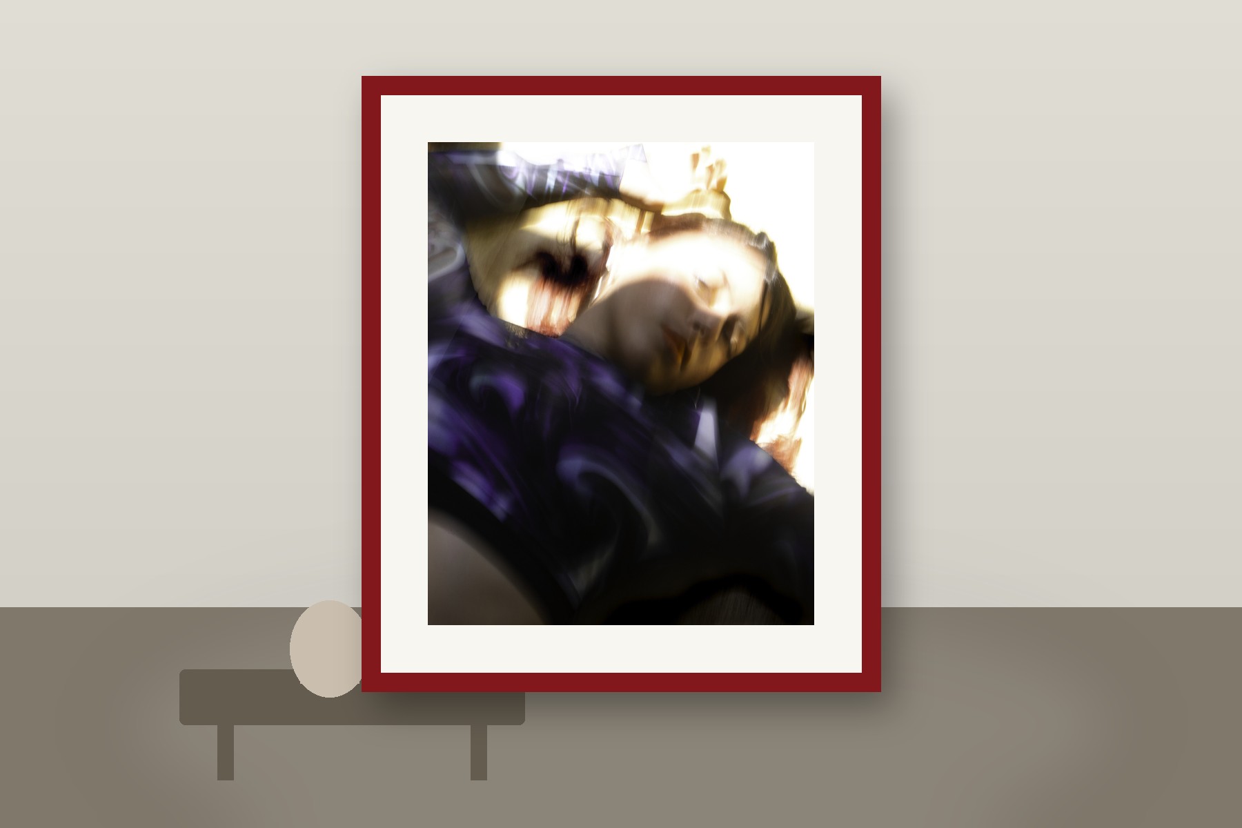 EclaircissE displayed as a framed print in a coordinated interior